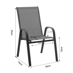 Πολυθρόνα Calan pakoworld μέταλλο λευκό-textilene καφέ 55x75x90εκ – 130-000010