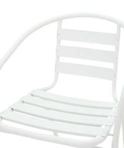Πολυθρόνα Tade pakoworld μέταλλο λευκό 54x62x74εκ – 130-000012