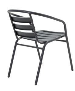 Πολυθρόνα Tade pakoworld στοιβαζόμενη μέταλλο μαύρο 54x62x74εκ – 130-000014
