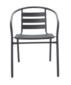 Πολυθρόνα Tade pakoworld στοιβαζόμενη μέταλλο μαύρο 54x62x74εκ – 130-000014