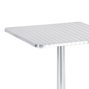 Τραπέζι Lazo pakoworld χρωμίου αλουμίνιο 60x60x70εκ – 130-000065