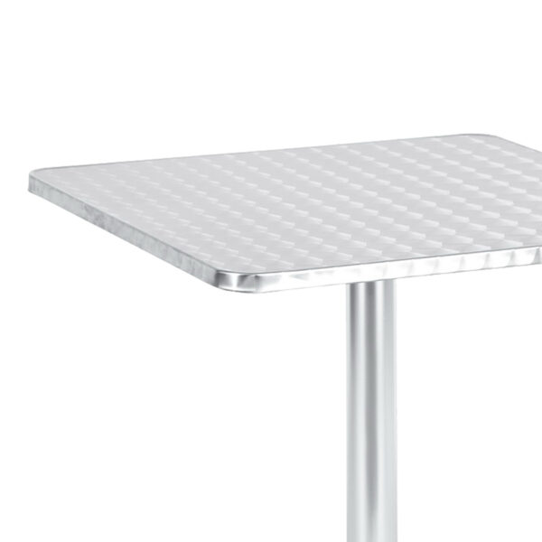 Τραπέζι Lazo pakoworld χρωμίου αλουμίνιο 60x60x70εκ – 130-000065