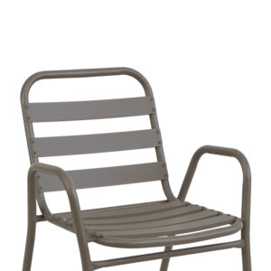 Τραπεζαρία Albero-Sussie pakoworld 3τεμ μέταλλο σε σαμπανιζέ απόχρωση Φ60×70εκ – 130-000192