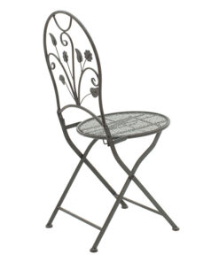 Τραπεζαρία Abriel pakoworld σετ 3τεμ μέταλλο ανθρακί antique – 137-000001