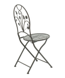 Τραπεζαρία Abriel pakoworld σετ 3τεμ μέταλλο ανθρακί antique – 137-000001