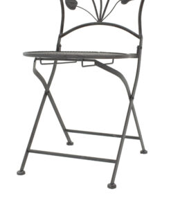 Τραπεζαρία Abriel pakoworld σετ 3τεμ μέταλλο ανθρακί antique – 137-000001