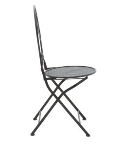 Τραπεζαρία Walen pakoworld σετ 3τεμ μέταλλο μαύρο – 137-000002