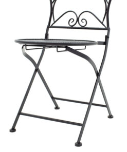 Τραπεζαρία Walen pakoworld σετ 3τεμ μέταλλο μαύρο – 137-000002