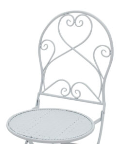 Τραπεζαρία Walen pakoworld σετ 3τεμ μέταλλο λευκό – 137-000003