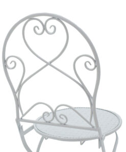 Τραπεζαρία Walen pakoworld σετ 3τεμ μέταλλο λευκό – 137-000003