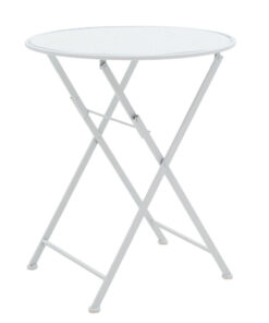 Τραπεζαρία Walen pakoworld σετ 3τεμ μέταλλο λευκό – 137-000003