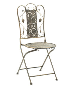 Τραπεζαρία Drill pakoworld σετ 3τεμ μέταλλο χρώμα χαλκού antique – 137-000005