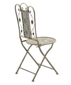 Τραπεζαρία Drill pakoworld σετ 3τεμ μέταλλο χρώμα χαλκού antique – 137-000005