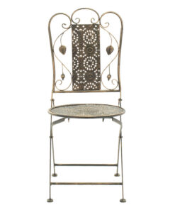 Τραπεζαρία Drill pakoworld σετ 3τεμ μέταλλο χρώμα χαλκού antique – 137-000005