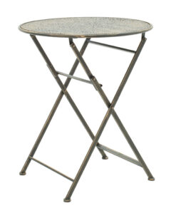 Τραπεζαρία Drill pakoworld σετ 3τεμ μέταλλο χρώμα χαλκού antique – 137-000005