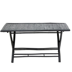 Τραπέζι Badou pakoworld πτυσσόμενο bamboo μαύρο 150x80x77εκ – 141-000017