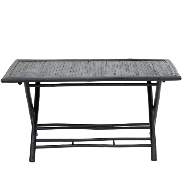Τραπέζι Badou pakoworld πτυσσόμενο bamboo μαύρο 150x80x77εκ – 141-000017