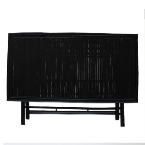 Τραπέζι Badou pakoworld πτυσσόμενο bamboo μαύρο 150x80x77εκ – 141-000017
