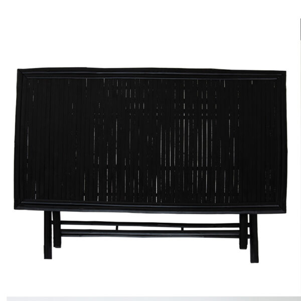 Τραπέζι Badou pakoworld πτυσσόμενο bamboo μαύρο 150x80x77εκ – 141-000017