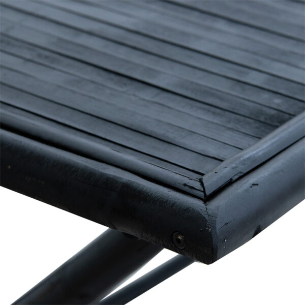 Τραπέζι Badou pakoworld πτυσσόμενο bamboo μαύρο 150x80x77εκ – 141-000017