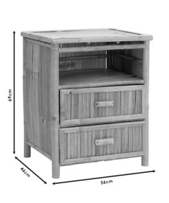 Κομοδίνο Ofra pakoworld bamboo φυσικό 56x46x69εκ – 141-000021