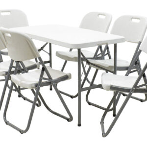 Τραπέζι catering Rodeo pakoworld πτυσσόμενο-βαλίτσα λευκό 122x60x74εκ – 142-000004