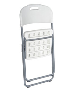 Καρέκλα catering-συνεδρίου πτυσσόμενη Edison pakoworld χρώμα λευκό – 142-000006