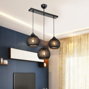 Φωτιστικό οροφής τρίφωτο PWL-0973 II pakoworld Ε27 μαύρο 50x18x85εκ – 147-000184