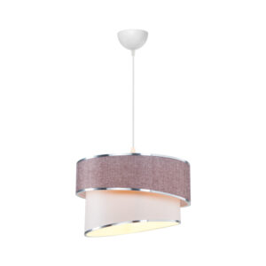 Φωτιστικό οροφής μονόφωτο Loopy pakoworld Ε27 μωβ-λευκό Φ30×18εκ – 147-000193