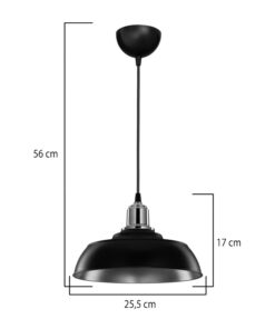 Φωτιστικό οροφής μονόφωτο Artisan pakoworld pp E27 σε μαύρη-χάλκινη απόχρωση Φ25.5×17εκ – 147-000206