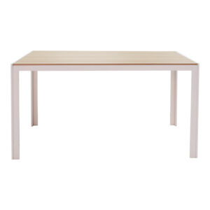 Τραπεζαρία Zacreta-Nares σετ 5τεμ pakoworld λευκό-φυσικό 140x80x72.5εκ – 152-000006