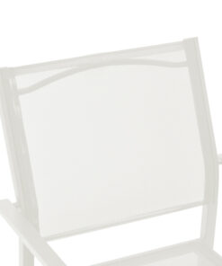 Πολυθρόνα Confidence pakoworld λευκό μέταλλο και λευκό textilene 54x54x86εκ – 152-000027