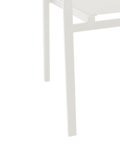 Πολυθρόνα Confidence pakoworld λευκό μέταλλο και λευκό textilene 54x54x86εκ – 152-000027