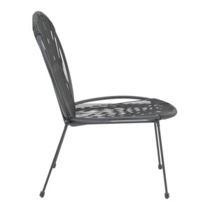 Καρέκλα κήπου Dapper pakoworld μαύρο μέταλλο-pe μαύρο 64.5×74.5×76εκ – 152-000042