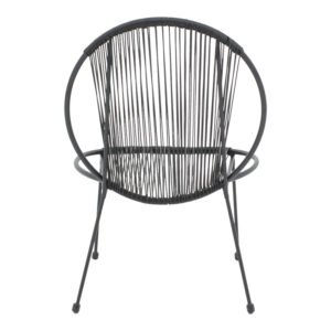 Καρέκλα κήπου Dapper pakoworld μαύρο μέταλλο-pe μαύρο 64.5×74.5×76εκ – 152-000042
