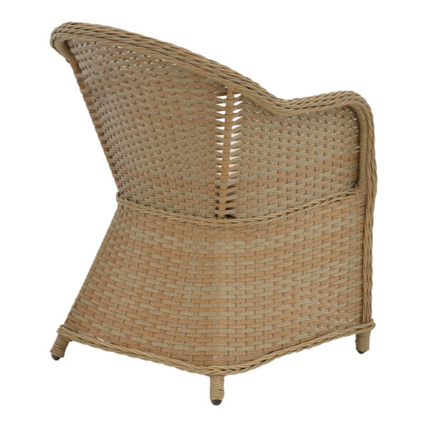 Πολυθρόνα κήπου Hadrian pakoworld rattan καφέ- textilene μπεζ 57x70x85εκ – 152-000053