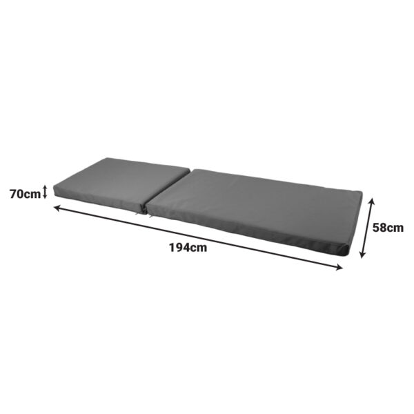 Μαξιλάρι Vertian pakoworld textilene σε μπεζ απόχρωση 194x58x20εκ – 152-000096