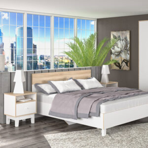 Κομοδίνο Awell pakoworld sonoma-λευκό 45x44x58εκ – 173-000005