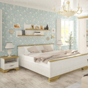 Κομοδίνο Jaden pakoworld golden oak-λευκό antique 49x41x47εκ – 173-000024