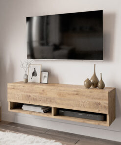 Έπιπλο τηλεόρασης επιτοίχιο Roscoe pakoworld oak 100×31,5×29,5εκ – 176-000007