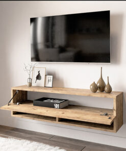 Έπιπλο τηλεόρασης επιτοίχιο Roscoe pakoworld oak 100×31,5×29,5εκ – 176-000007