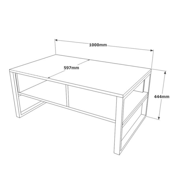 Τραπέζι σαλονιού Honora pakoworld ανθρακί antique-μαύρο 100x60x44.5εκ – 176-000033