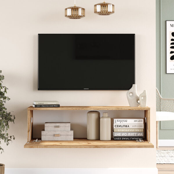 Έπιπλο τηλεόρασης επιτοίχιο Serit pakoworld sonoma 100×31.6×29.6εκ – 176-000066