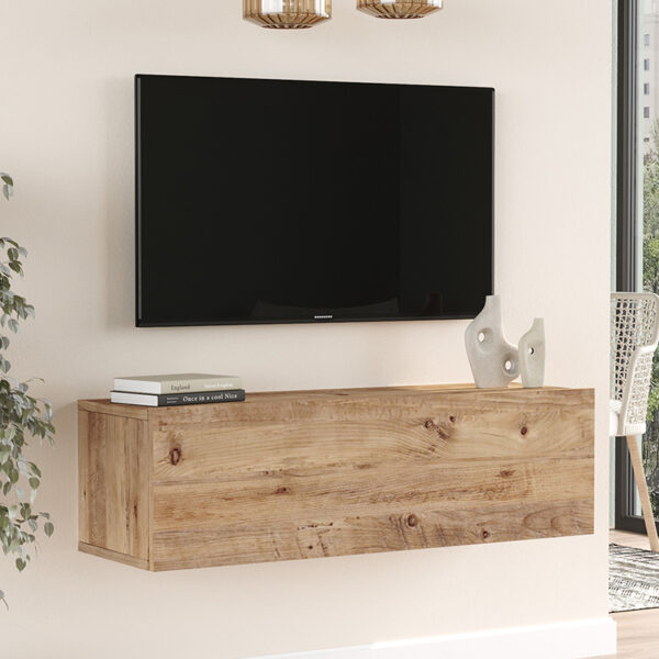 Έπιπλο τηλεόρασης επιτοίχιο Serit pakoworld sonoma 100×31.6×29.6εκ – 176-000066