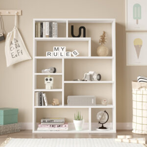 Βιβλιοθήκη Decora pakoworld σε λευκη απόχρωση 90x22x123.6εκ – 176-000205