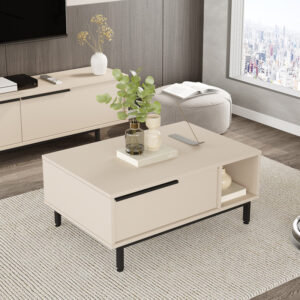 Τραπέζι σαλονιού Frixton pakoworld σε cappuccino απόχρωση 90x60x37.5εκ – 176-000234