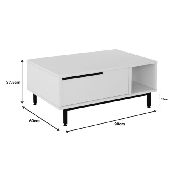 Τραπέζι σαλονιού Frixton pakoworld σε cappuccino απόχρωση 90x60x37.5εκ – 176-000234