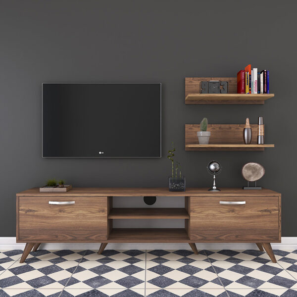Σύνθετο σαλονιού Jasmine pakoworld καρυδί 180x35x48.5εκ – 182-000025