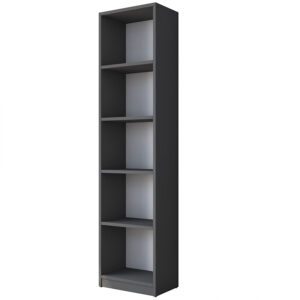 Γραφείο με βιβλιοθήκη Goldie pakoworld ανθρακί-φυσικό 160x45x161.8εκ – 182-000048