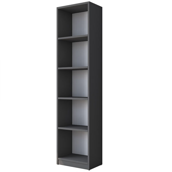 Γραφείο με βιβλιοθήκη Goldie pakoworld ανθρακί-φυσικό 160x45x161.8εκ – 182-000048